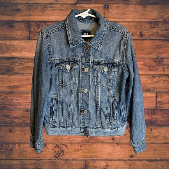5 for $25🔥Gap Denim Button Front Denim Jacket Kids Small (6-7) - Picture 1 of 5